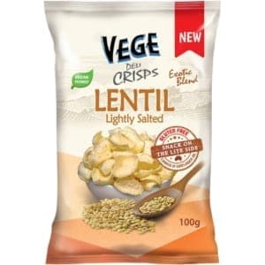 vege chips deli crisps lentil lightly salted 100g