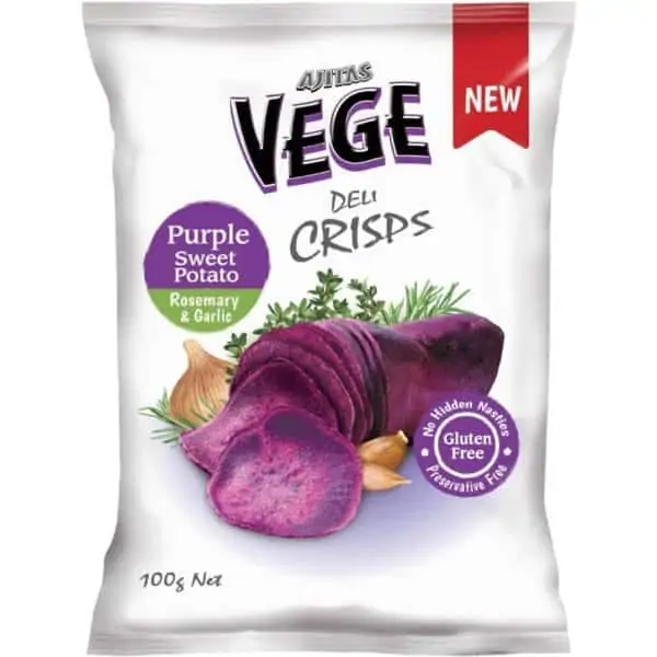 vege chips deli crisps purple sweet potato 100g