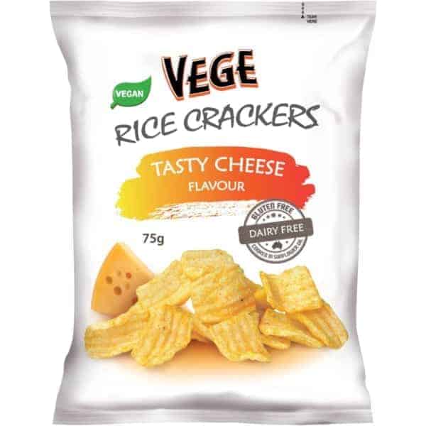 vege chips rice crackers cheese 75g
