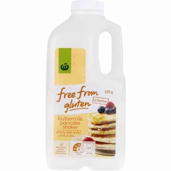 woolworths free from gluten buttermilk pancake mix 375g