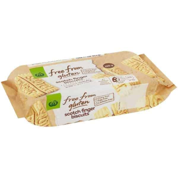 woolworths free from gluten scotch finger biscuits 160g