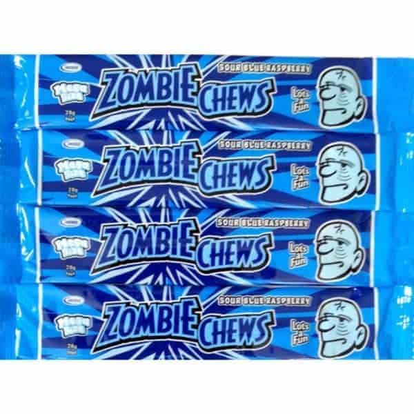 zombie chews blue raspberry 4 pack