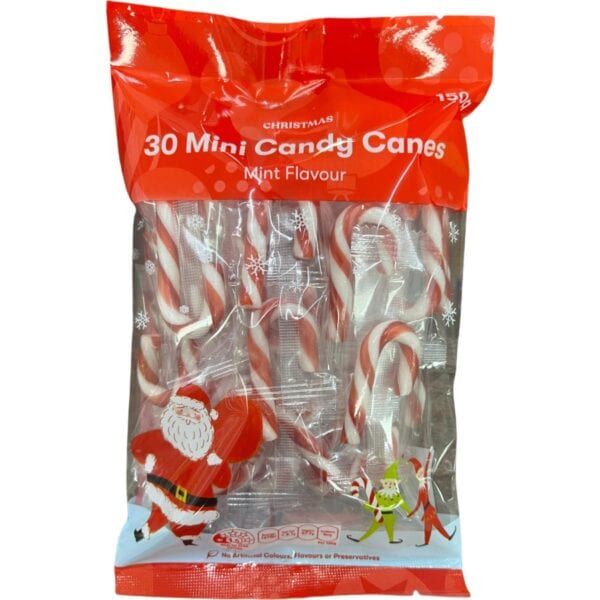 Christmas Candy Canes 30 Pack Peppermint