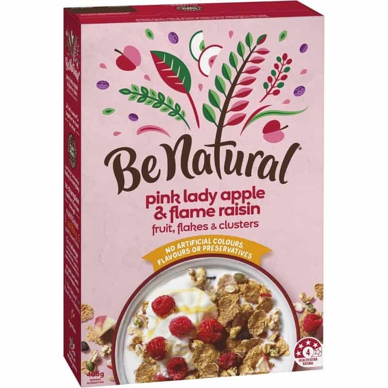 Buy Be Natural Breakfast Cereal With Pink Lady Apple Flame Raisins 