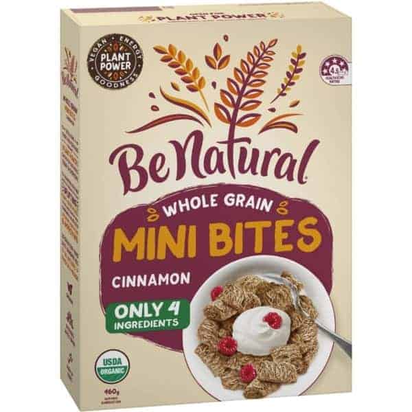 be natural cinnamon mini bites cereal 460g