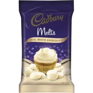 cadbury baking white chocolate melts 200g
