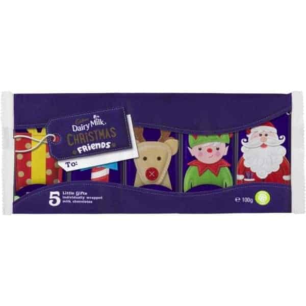 cadbury dairy milk christmas friends 20g x 5 pack