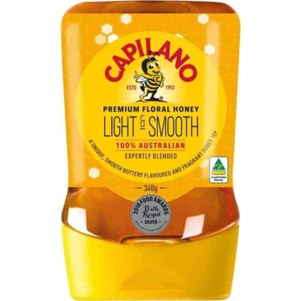 capilano light smooth honey upside down 340g