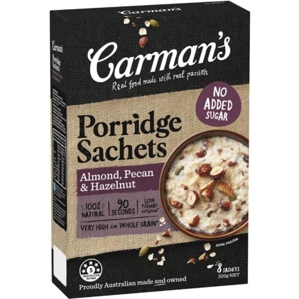carmans porridge almond pecan hazelnut 320g