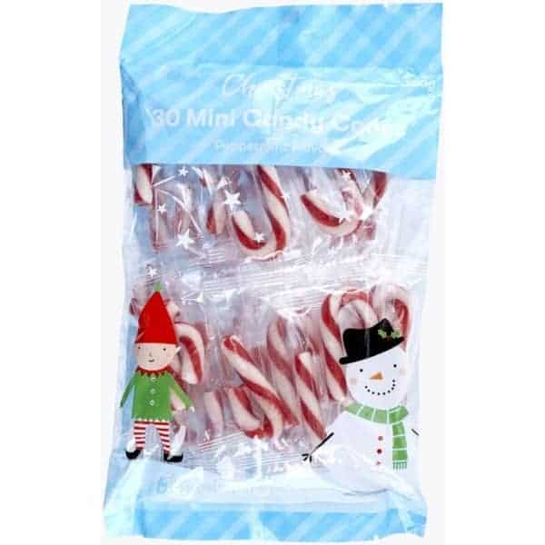 christmas peppermint mini candy canes 30 pack