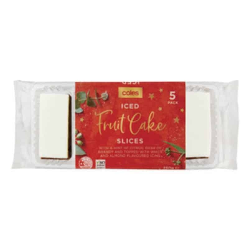 Buy Coles Iced Fruit Cake Slices 5 Pack 250g Online Worldwide Delivery Australian Food Shop 