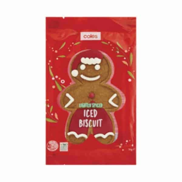 coles lightly spiced iced biscuit 35g