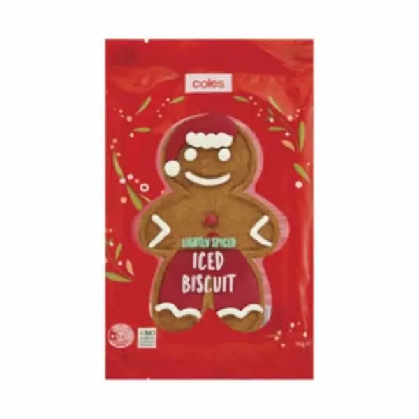 coles lightly spiced iced biscuit 35g