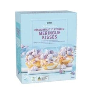 coles meringue kisses passionfruit 100g