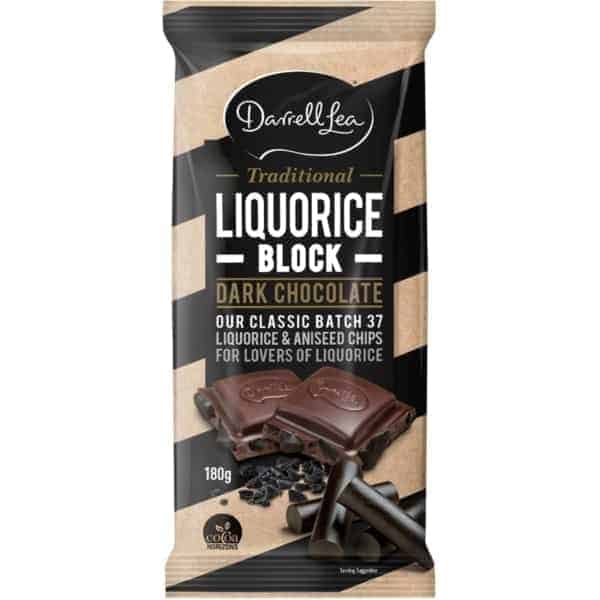 darrell lea dark liquorice block 180g