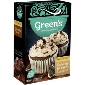 greens cookies cream cupcakes mix 380g