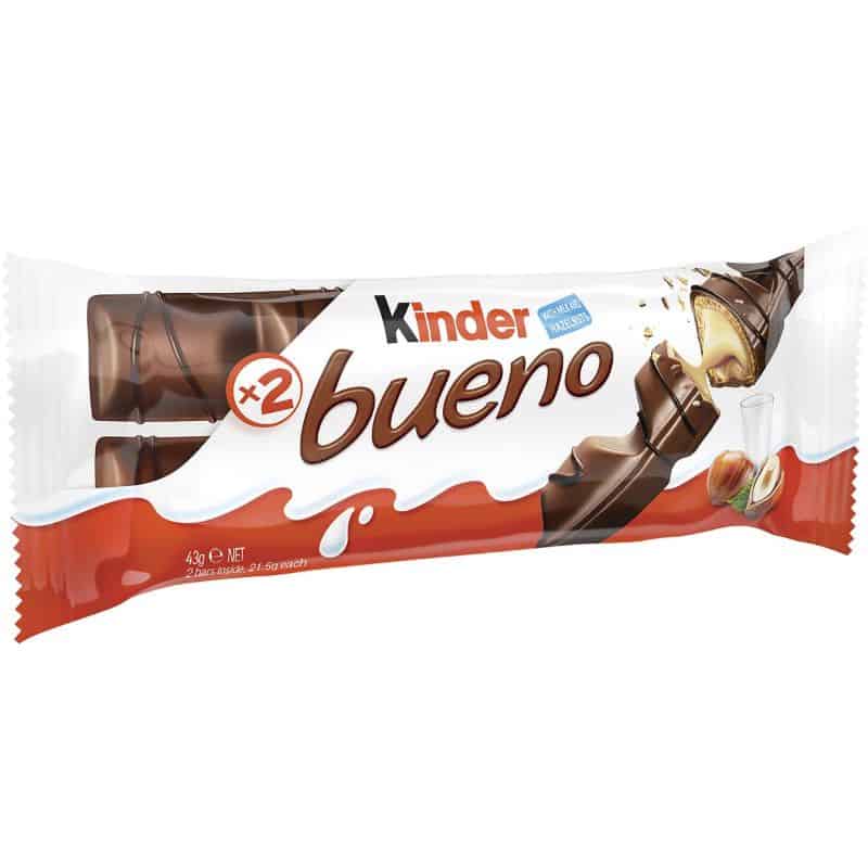 Ferrero Kinder BUENO WHITE Chocolate bars-6 BARS/ 117g- FREE