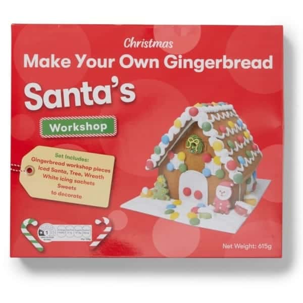 make your own gingerbread santas workshop set 615g