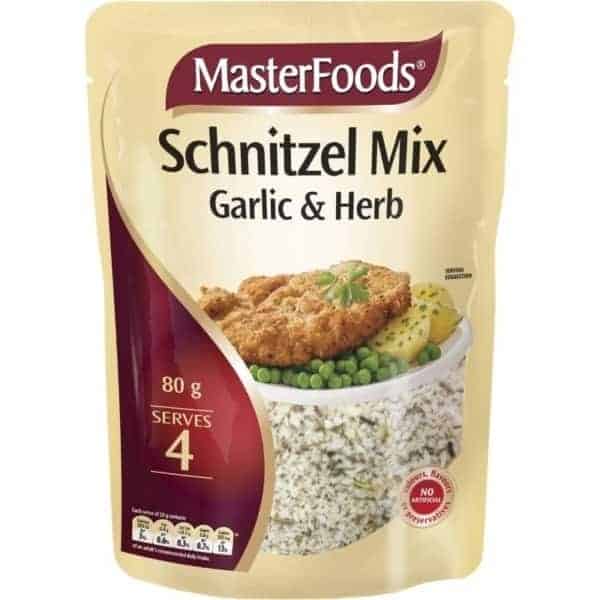 masterfoods schnitzel mix garlic herb 80g
