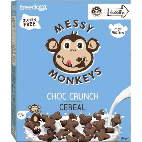 messy monkey cereal choc crunch 240g