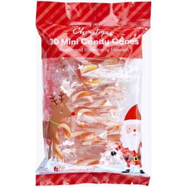 mini candy canes peach strawberry 30 pack