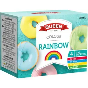 queen rainbow food colours 4 pack