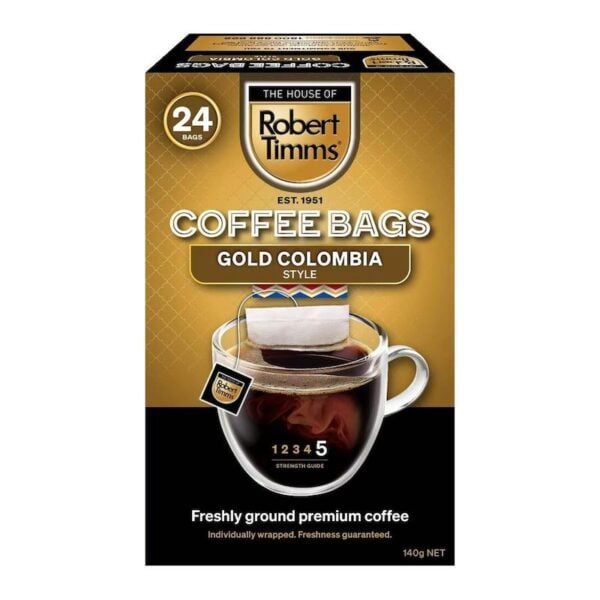 Robert Timms Gold Colombia Coffee Bags 24 pack