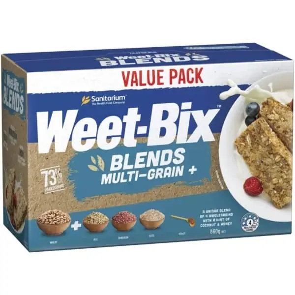 sanitarium weet bix blends multi grain breakfast cereal 860g
