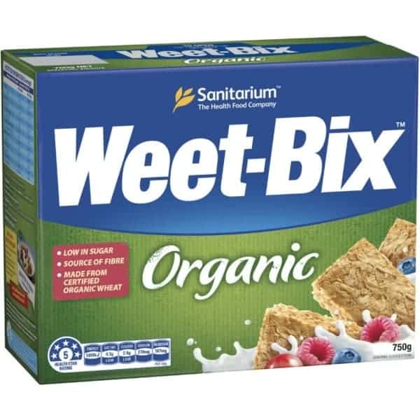sanitarium weet bix organic breakfast cereal 750g