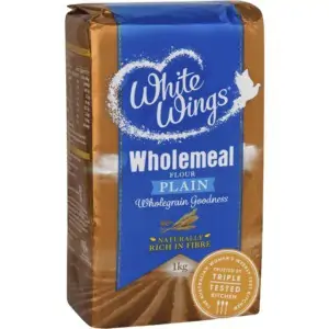 white wings plain flour wholemeal 1kg
