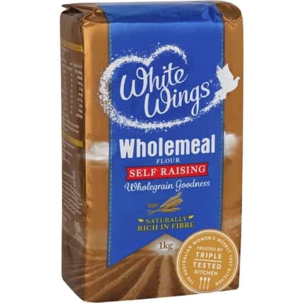 white wings self raising flour wholemeal 1kg