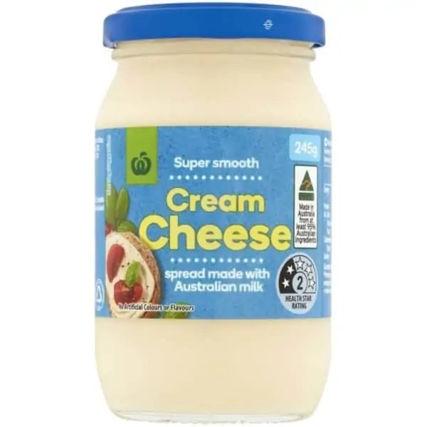 woolworths cream cheese spread 245g