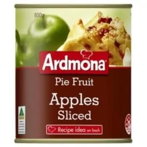 ardmona pie fruit canned apple slices 800g