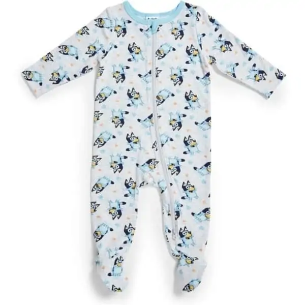 bluey baby print coverall blue