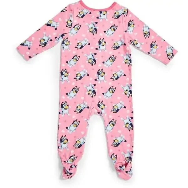 bluey baby print coverall pink