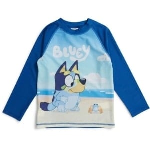 bluey boys rash vest blue