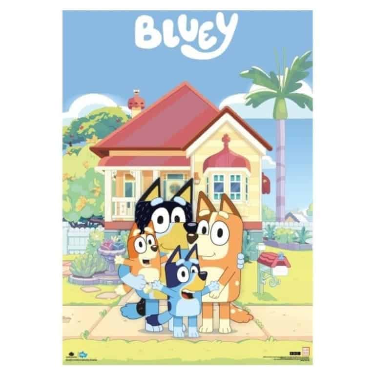 Buy Bluey Family House Poster Online | Worldwide Delivery | Australian ...