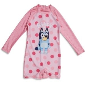 bluey girls sunsuit pink
