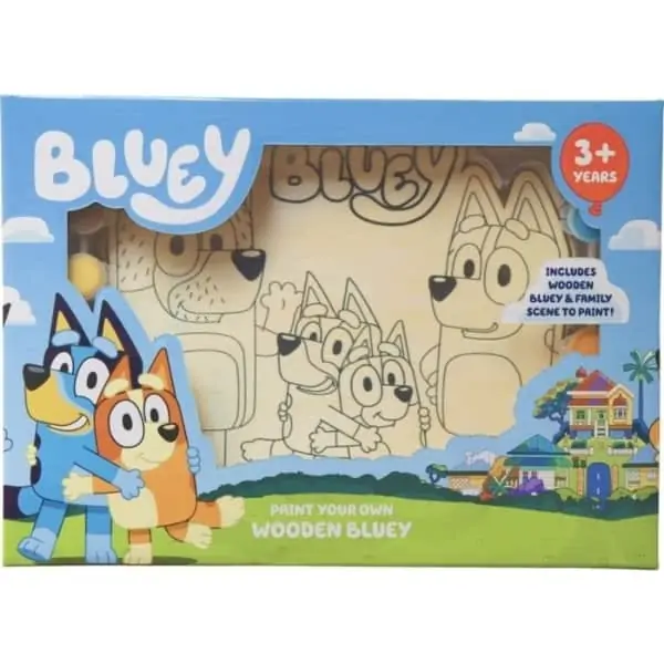bluey paint your own wooden bluey set