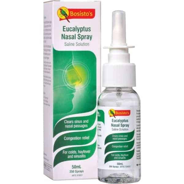 bosistos nasal spray eucalyptus saline 50ml