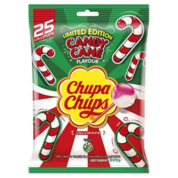 chupa chups candy cane lollipops 300g