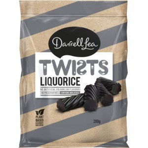 darrell lea liquorice twists 280g