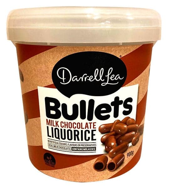 darrell lea milk chocolate bullets bucket 900g