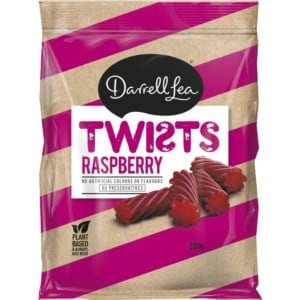 darrell lea raspberry twist 280g