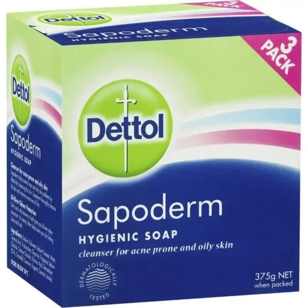 dettol sapoderm hygienic soap for acne oily skin 375g