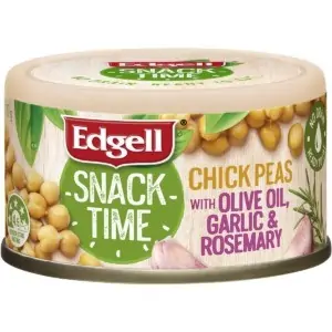 edgell snack time chickpea olive oil garlic rosemary 70g