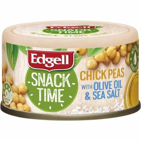 edgell snack time chickpeas with olive oil sea salt 70g