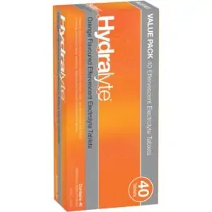 hydralyte orange effervescent tablets 40 pack