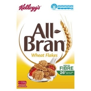 kelloggs all bran wheat flakes breakfast cereal 330g