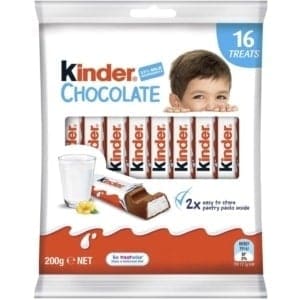 kinder chocolate 16 treat share pack 200g
